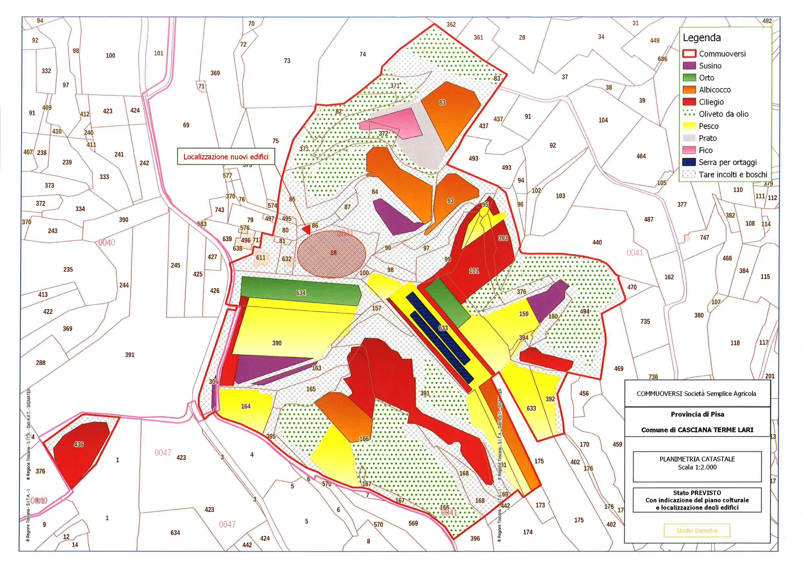 Landwirtschaftliche Karte
